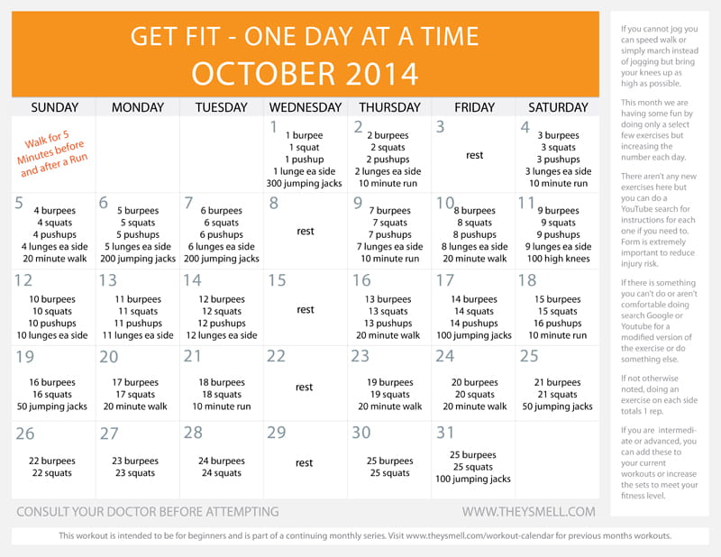 E Day At A Time Monthly Beginner S Workout Series