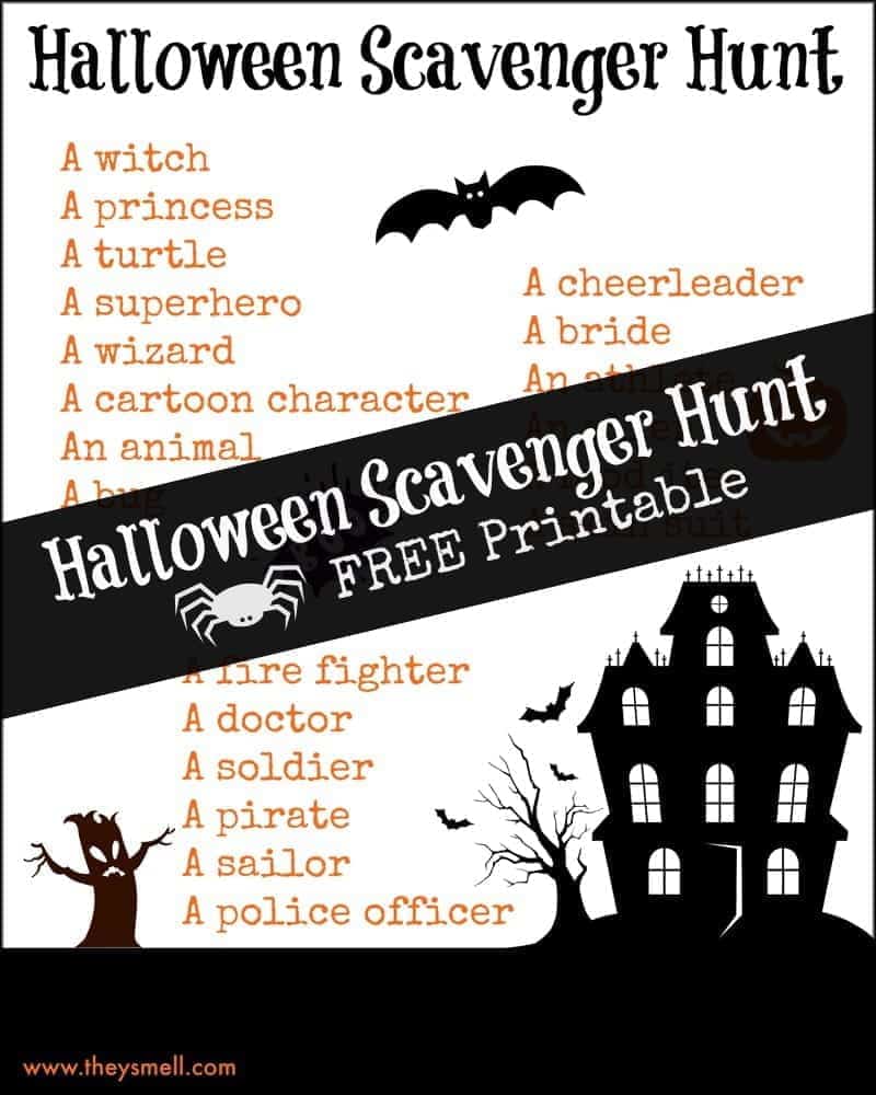 Halloween Scavenger Hunt Printable Fun Kids Activity - 730 Sage Street