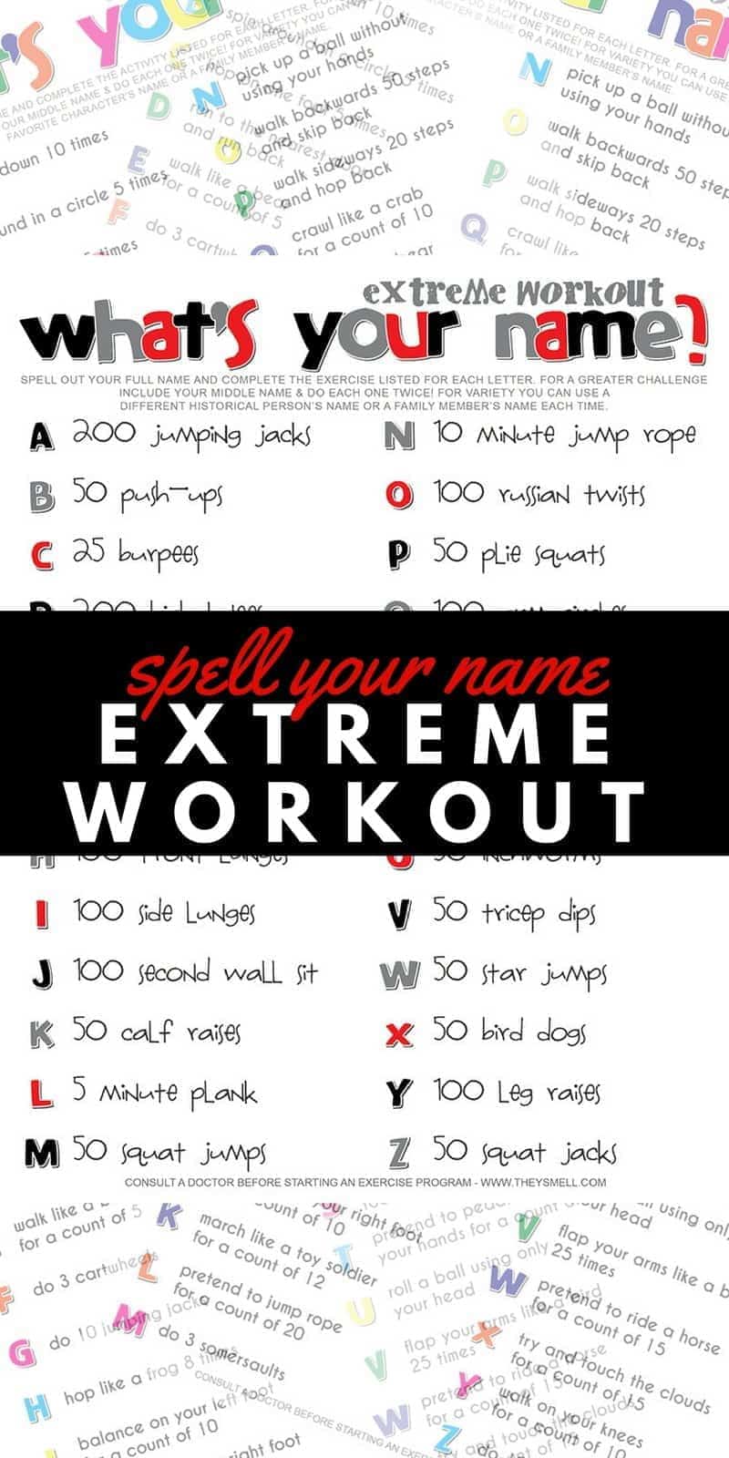 Full Name Workout - What's Your Name? Extreme Workout - 730 Sage Street