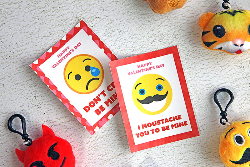 Emoji Printable Valentine s Day Cards 730 Sage Street