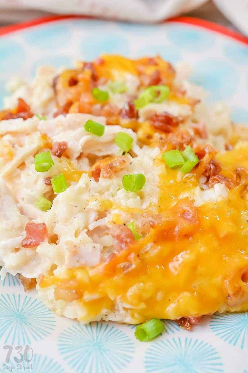 Loaded Cauliflower Casserole - Low Carb Chicken And Cheese - 730 Sage 