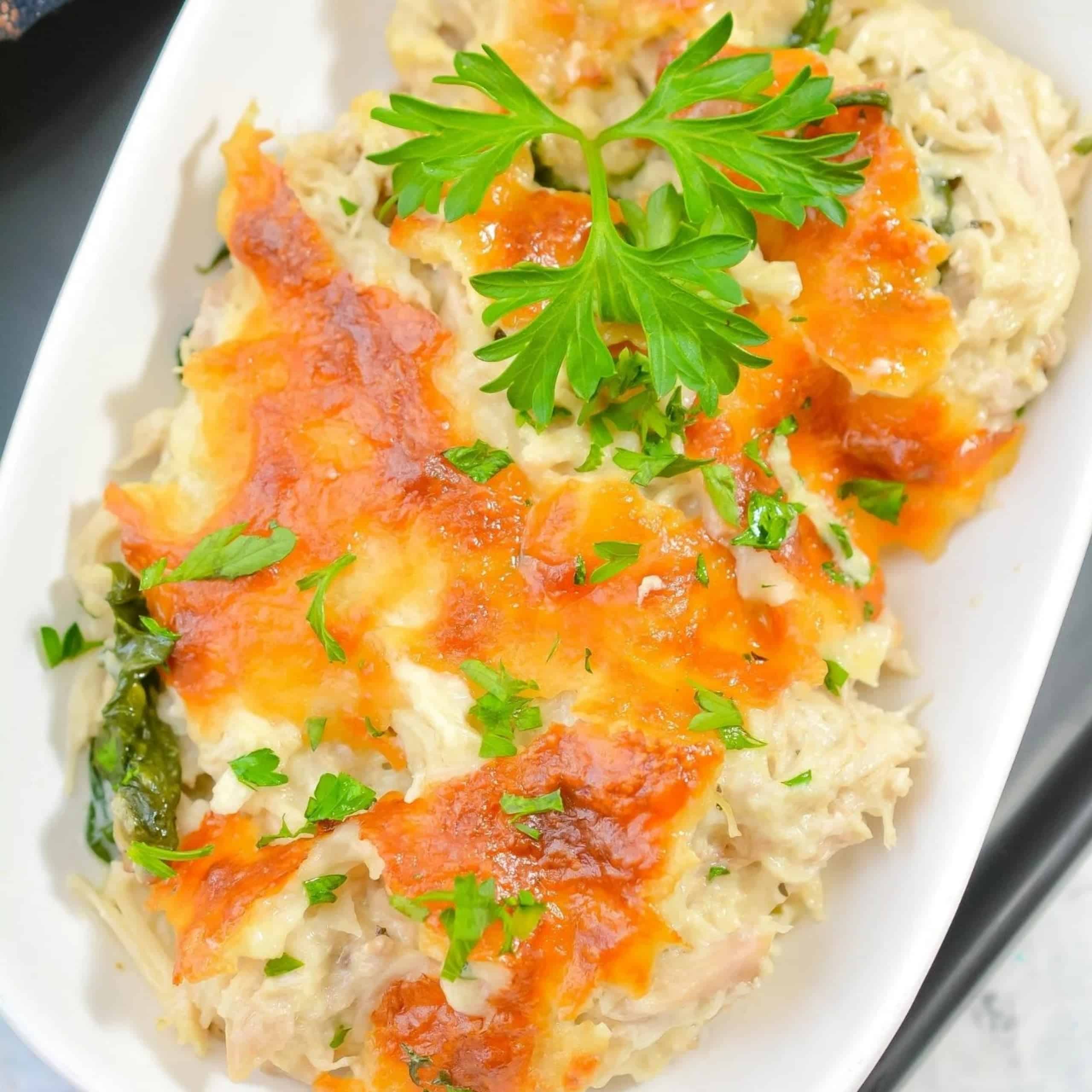 Creamy Chicken Spinach Casserole Easy 30 Minute Meal 3615