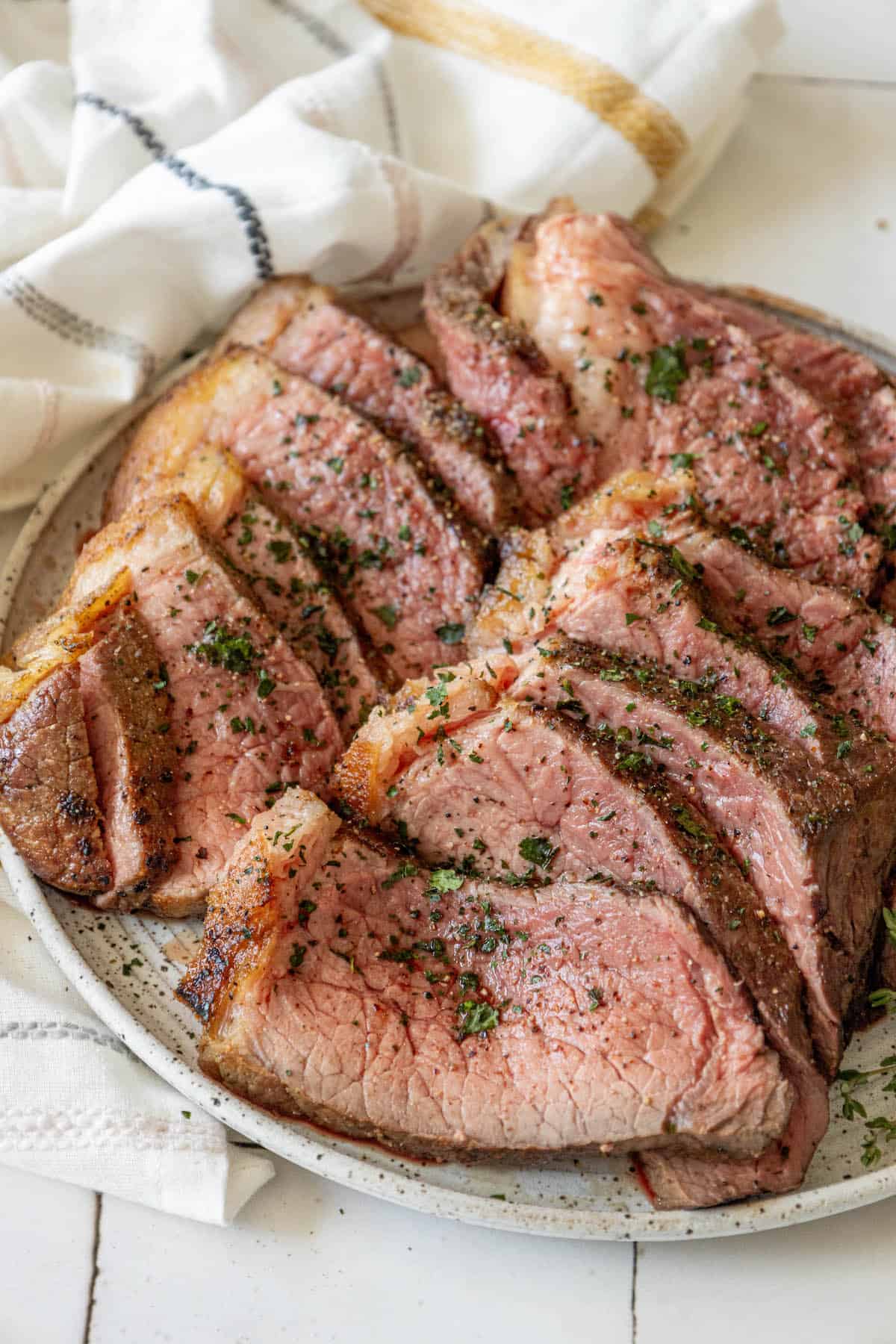 Bottom Round Roast with Herb Butter