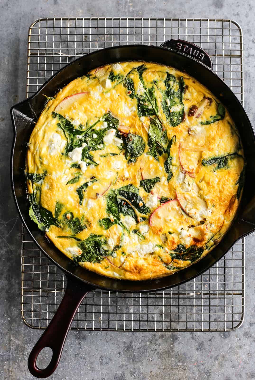 Sausage, Apple, and Goat Cheese Frittata