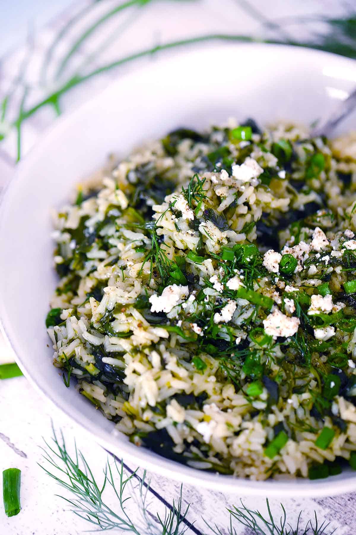 Spanakorizo (Greek Spinach and Rice)